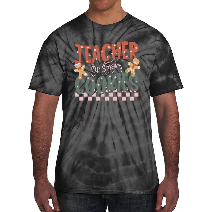 Teacher Of Smart Cookies Christmas Tie-Dye T-Shirt