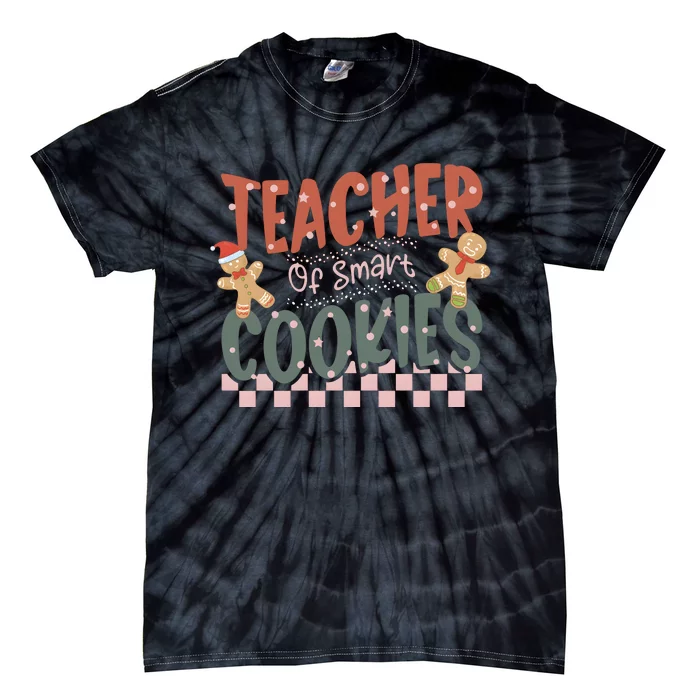 Teacher Of Smart Cookies Christmas Tie-Dye T-Shirt