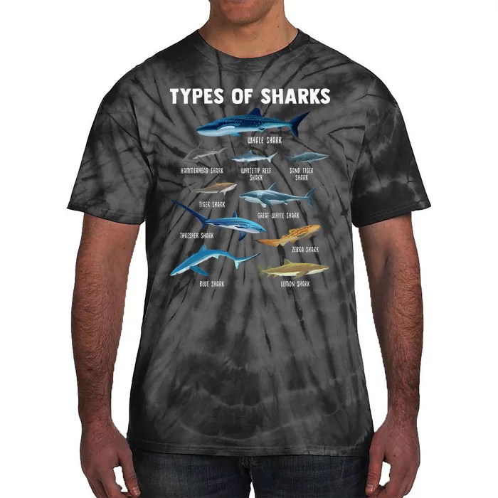 Types Of Sharks Shark Tie-Dye T-Shirt