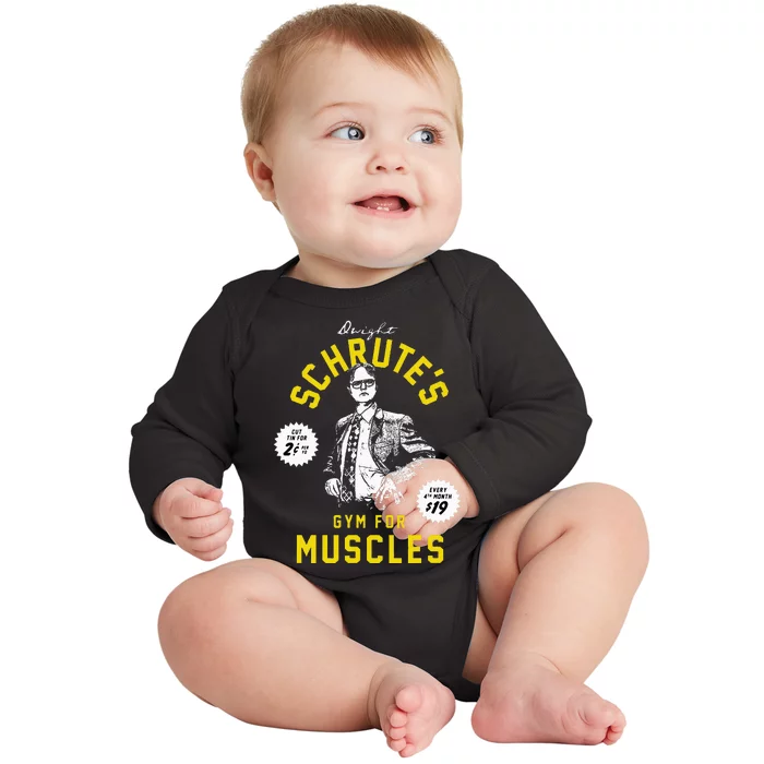 The Office Schrutes Gym Baby Long Sleeve Bodysuit