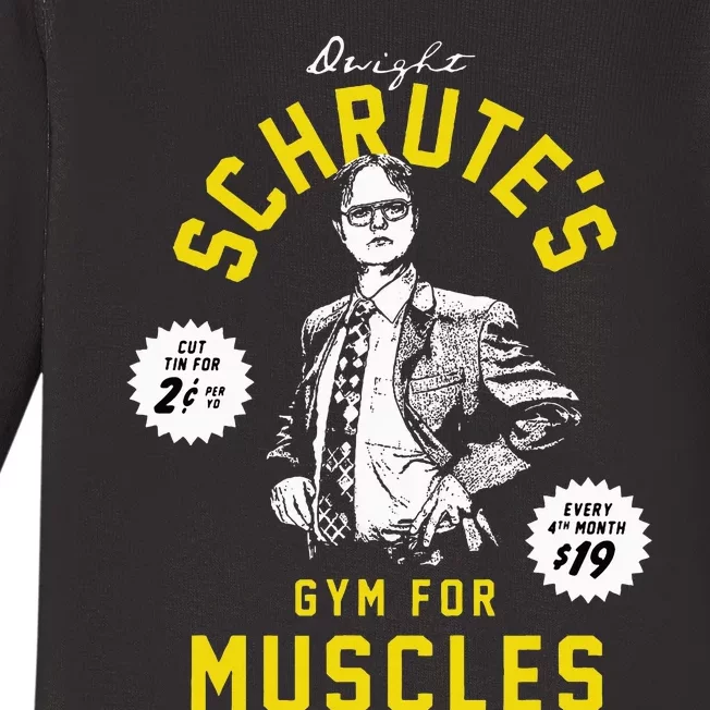 The Office Schrutes Gym Baby Long Sleeve Bodysuit