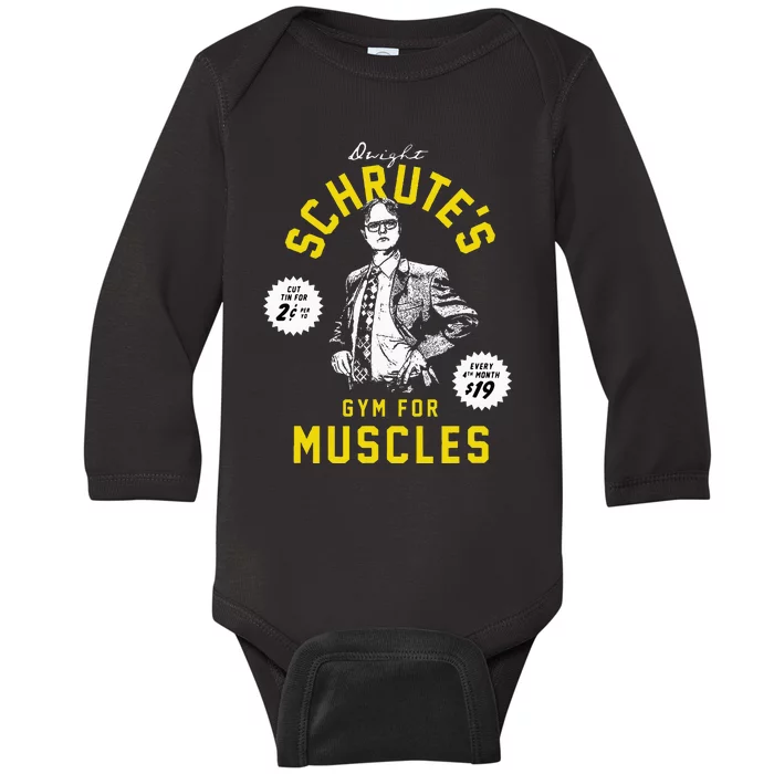 The Office Schrutes Gym Baby Long Sleeve Bodysuit