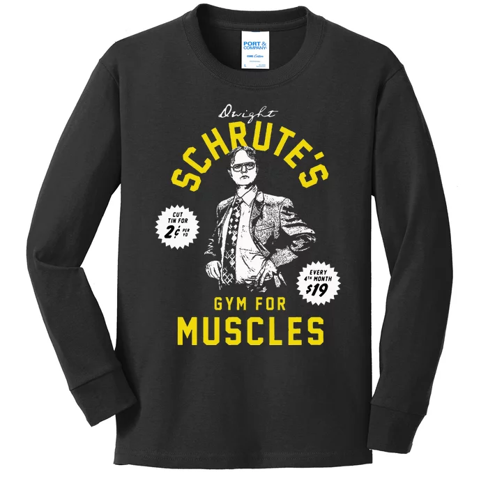 The Office Schrutes Gym Kids Long Sleeve Shirt