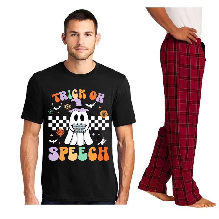 Trick Or Speech Retro Slp Halloween Speech Therapy Halloween Pajama Set