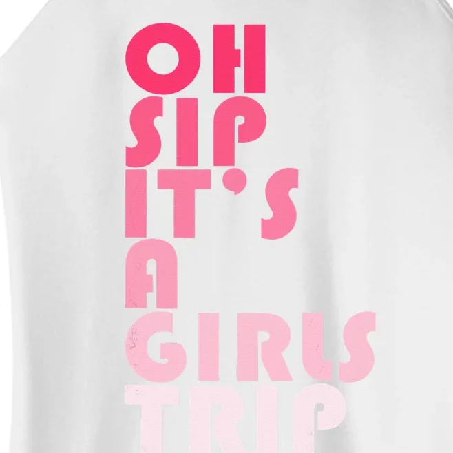 Trip Oh Sip It's A Trip Vacation Group Matching Women’s Perfect Tri Rocker Tank