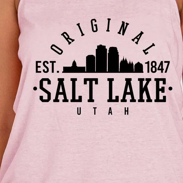 The Original Salt Lake City Utah 1847 Women's Knotted Racerback Tank