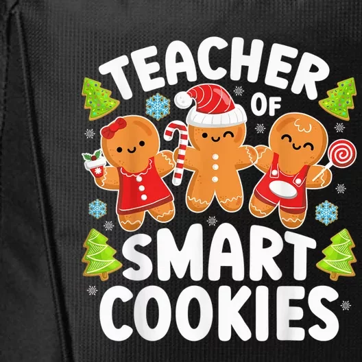 Teacher of Smart Cookies Christmas Cute Gingerbread Cookies City Backpack