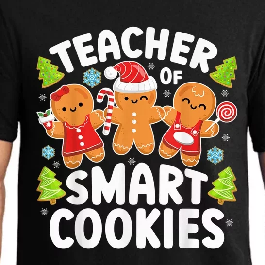 Teacher of Smart Cookies Christmas Cute Gingerbread Cookies Pajama Set