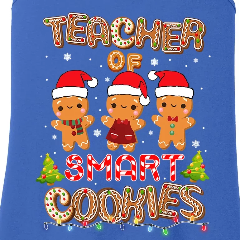 Teacher Of Smart Cookies Christmas Teacher Holiday Gift Ladies Essential Tank