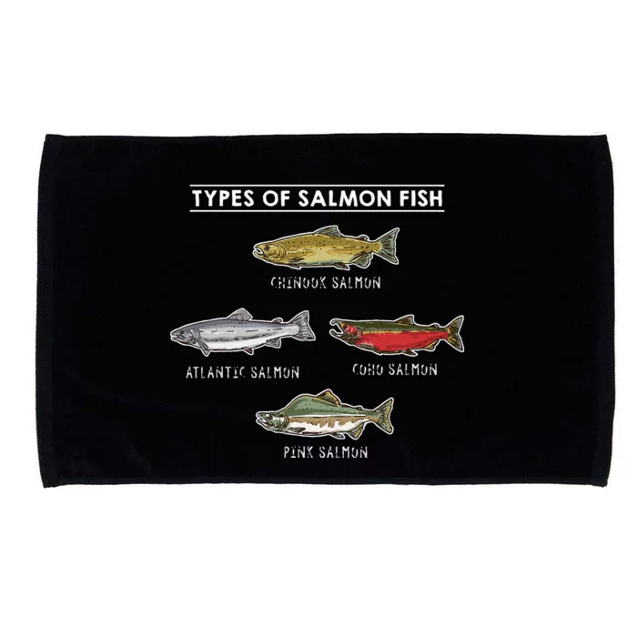 Types of Salmon Fish for Salmon Fishing Microfiber Hand Towel