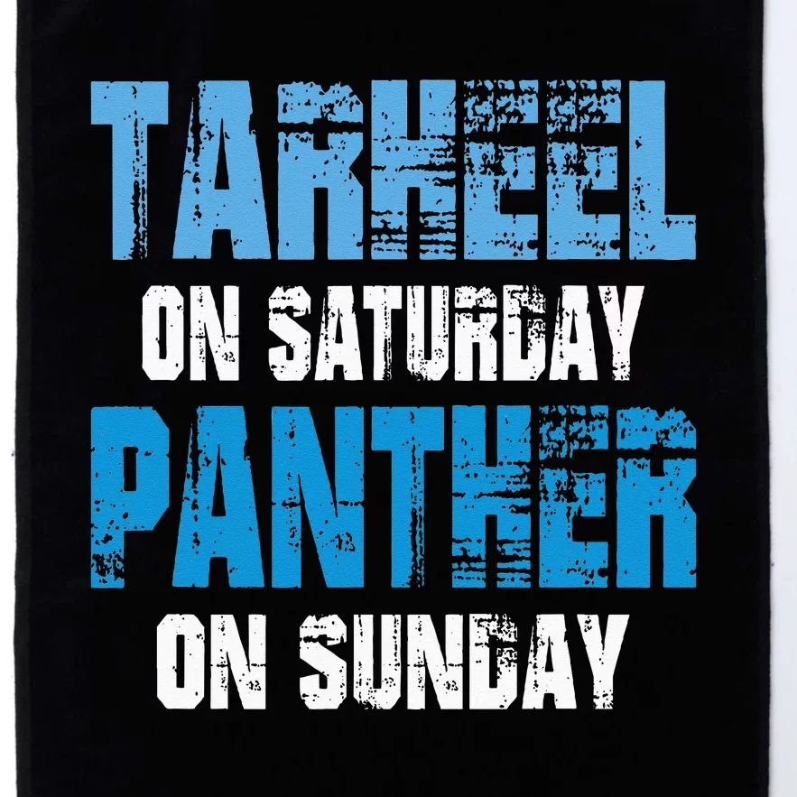 Tarheel on Saturday Panther on Sunday Tee Funny Sports Fans Platinum Collection Golf Towel