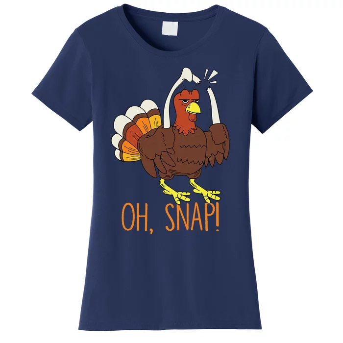 Thanksgiving Oh Snap Turkey Wishbone Women's T-Shirt