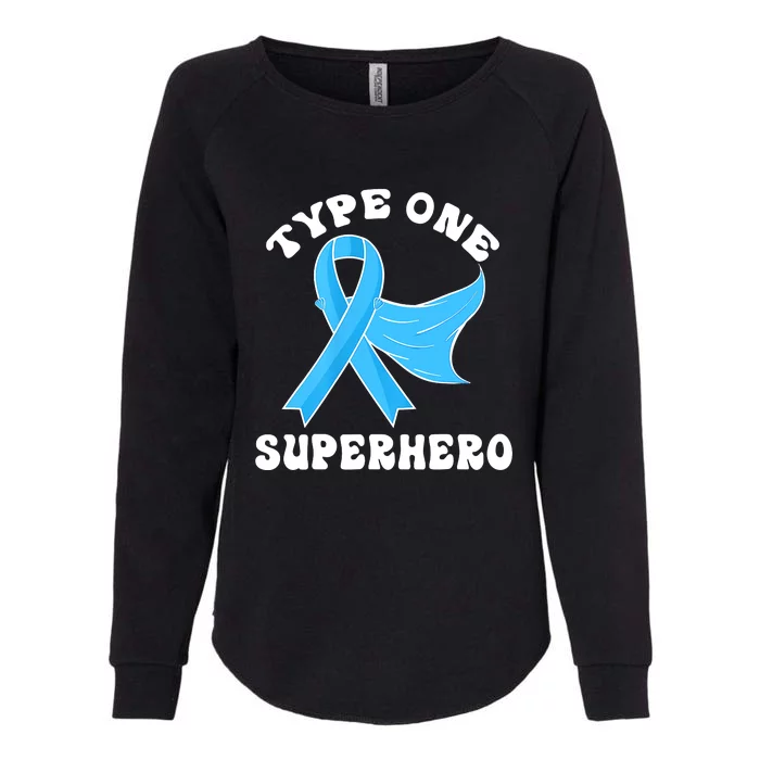 Type One Superhero Diabetes Awareness Diabetic Boys Girls Womens California Wash Sweatshirt