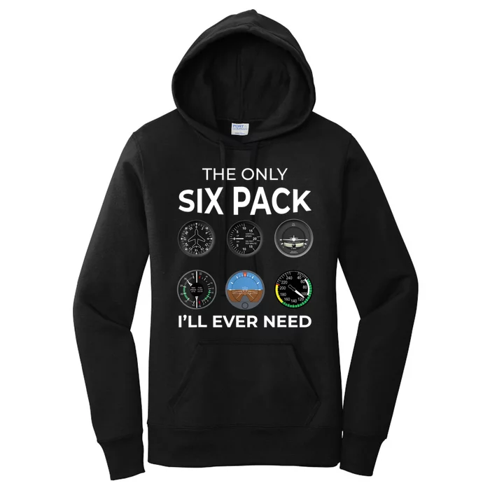 The Only Six Pack ILl Ever Need Pilot Aviation Aviator Women's Pullover Hoodie