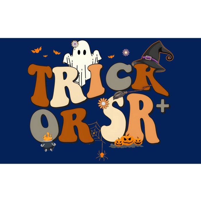 Trick Or Sr Halloween Spooky Season Witch Wizard Ghoul Bumper Sticker