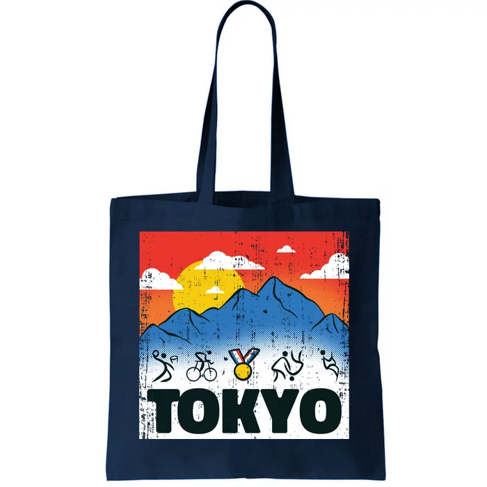 Tokyo Olympics Stick Figures Tote Bag