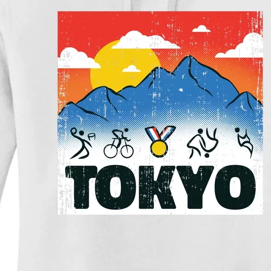 Tokyo Olympics Stick Figures Women's Pullover Hoodie