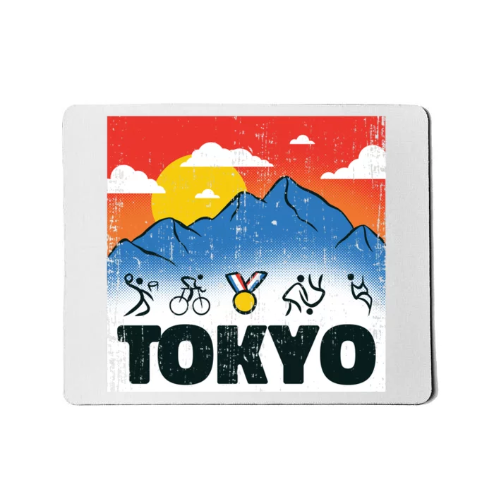 Tokyo Olympics Stick Figures Mousepad