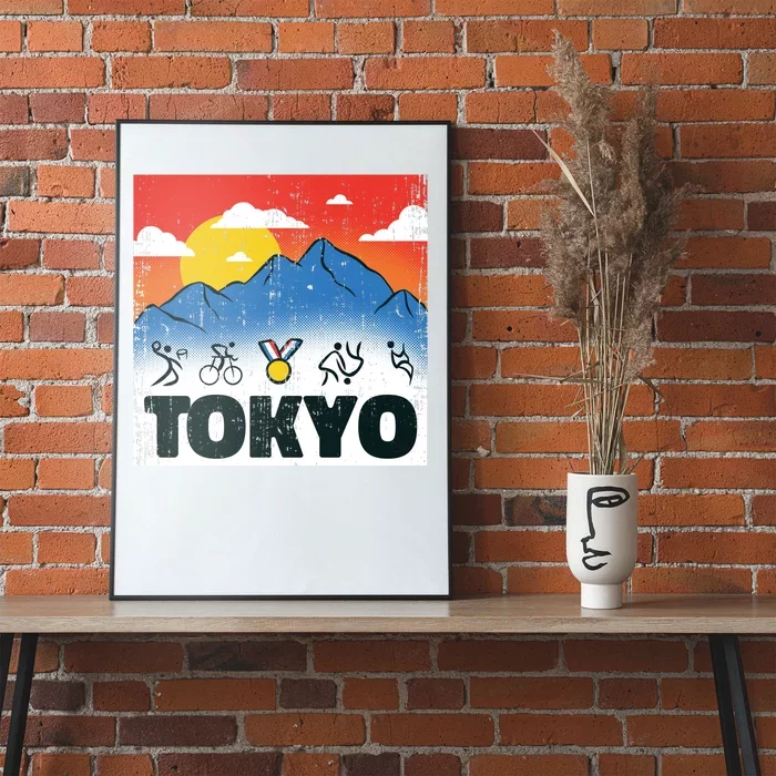 Tokyo Olympics Stick Figures Poster