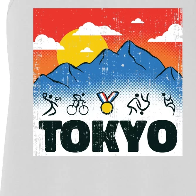 Tokyo Olympics Stick Figures Women's Racerback Tank