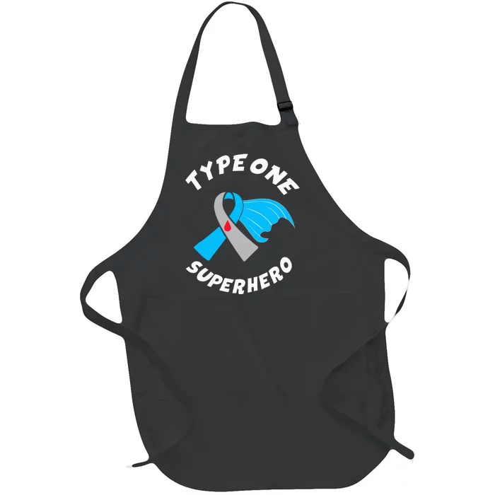 Type One Superhero Type 1 Diabetes Awareness Full-Length Apron With Pocket