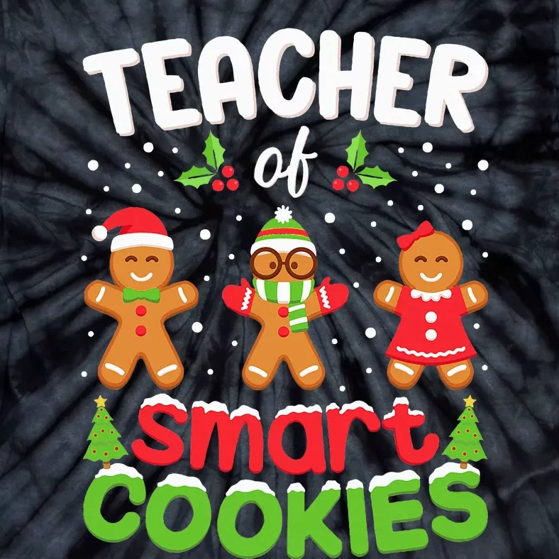 Teacher Of Smart Cookies Christmas Teacher Elf Squad Xmas Tie-Dye T-Shirt