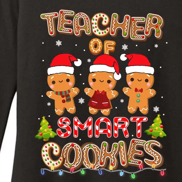 Teacher Of Smart Cookies Christmas Teacher Holiday Gift Womens CVC Long Sleeve Shirt