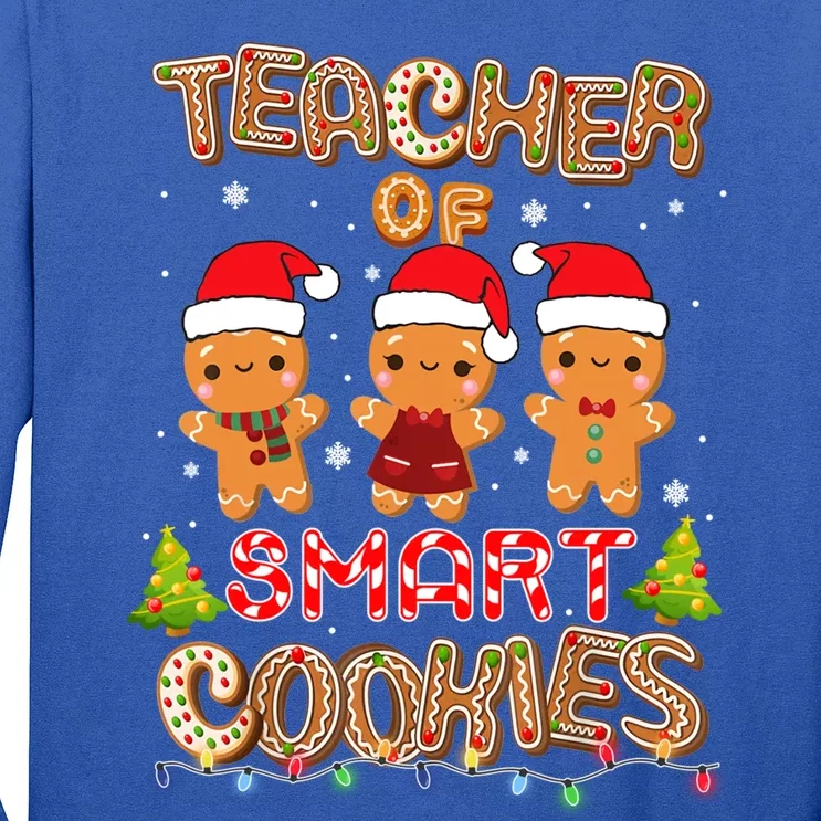 Teacher Of Smart Cookies Christmas Teacher Holiday Gift Long Sleeve Shirt