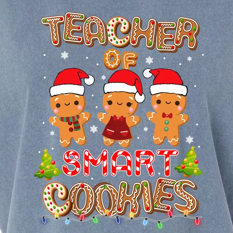 Teacher Of Smart Cookies Christmas Teacher Holiday Gift Garment-Dyed Women's Muscle Tee