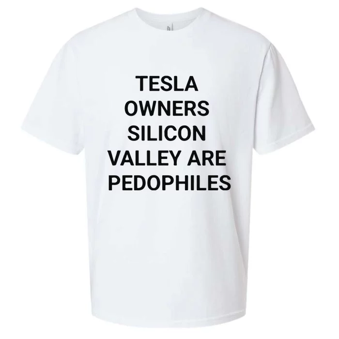 Tesla Owners Silicon Valley Are Pedophiles Sueded Cloud Jersey T-Shirt