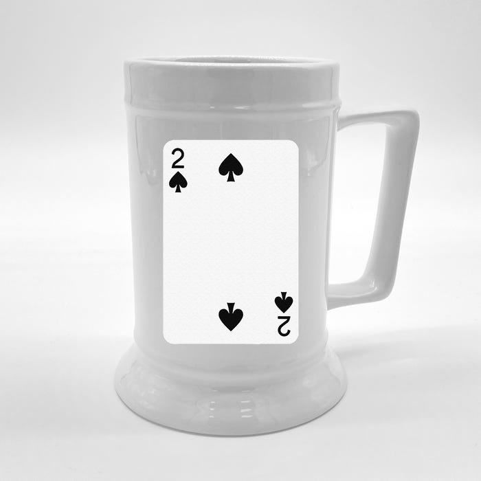 Two Of Spades Playing Cards Halloween Costume Deck Of Cards Front & Back Beer Stein