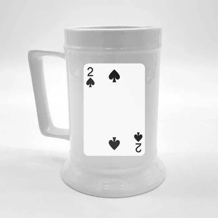 Two Of Spades Playing Cards Halloween Costume Deck Of Cards Front & Back Beer Stein