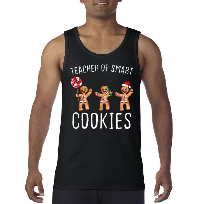 Teacher Of Smart Cookies Gingerbread Cute Christmas Tank Top