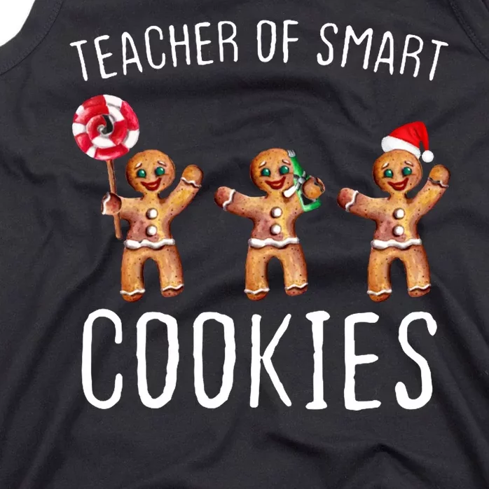 Teacher Of Smart Cookies Gingerbread Cute Christmas Tank Top