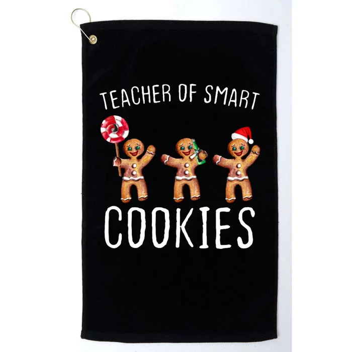 Teacher Of Smart Cookies Gingerbread Cute Christmas Platinum Collection Golf Towel