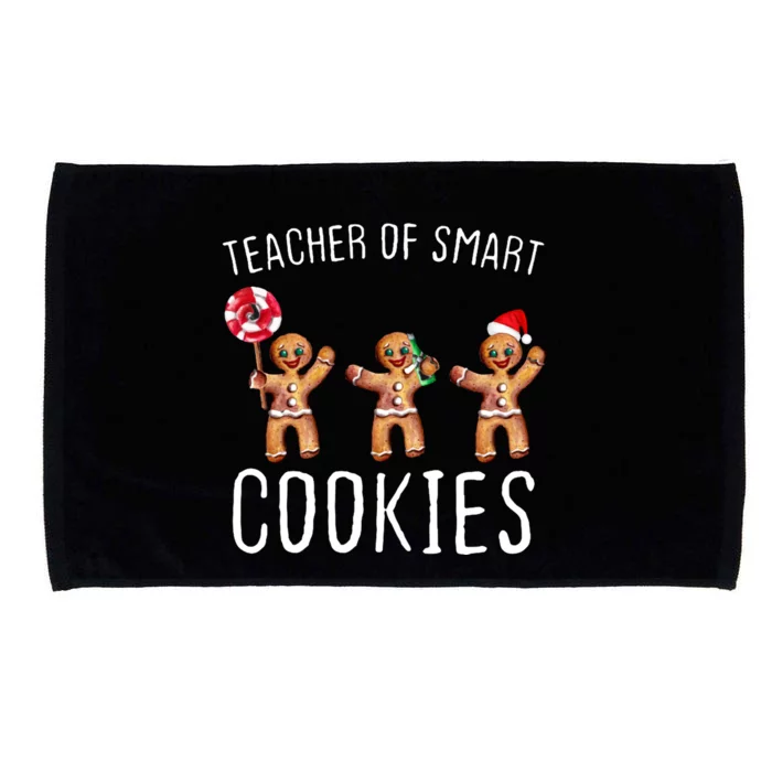 Teacher Of Smart Cookies Gingerbread Cute Christmas Microfiber Hand Towel