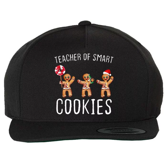 Teacher Of Smart Cookies Gingerbread Cute Christmas Wool Snapback Cap