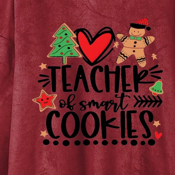 Teacher Of Smart Cookies Christmas Hooded Wearable Blanket