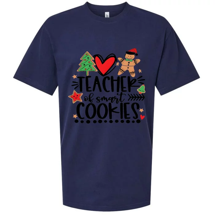 Teacher Of Smart Cookies Christmas Sueded Cloud Jersey T-Shirt