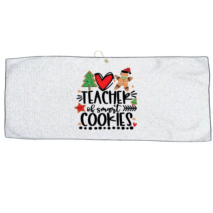 Teacher Of Smart Cookies Christmas Large Microfiber Waffle Golf Towel