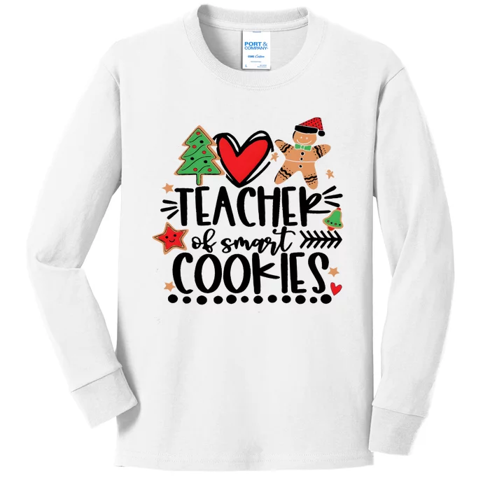 Teacher Of Smart Cookies Christmas Kids Long Sleeve Shirt