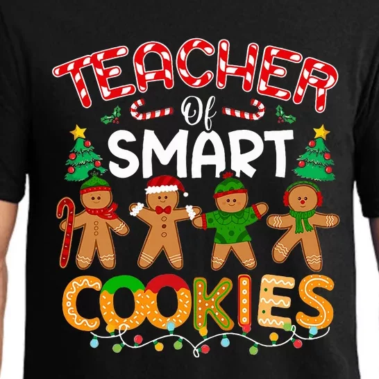 Teacher Of Smart Cookies Christmas Funny Cute Gingerbread Pajama Set