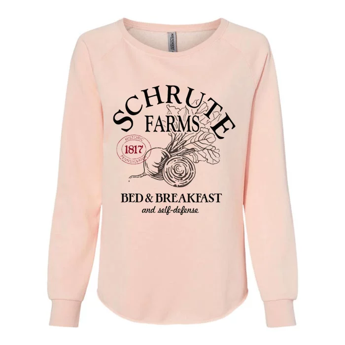 The Office Schrute Farms Large Label Womens California Wash Sweatshirt