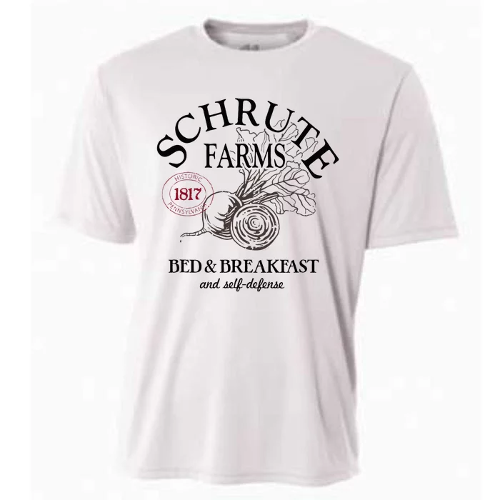 The Office Schrute Farms Large Label Cooling Performance Crew T-Shirt