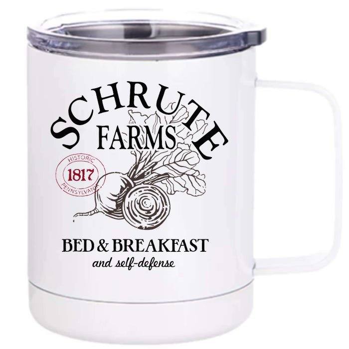 The Office Schrute Farms Large Label Front & Back 12oz Stainless Steel Tumbler Cup