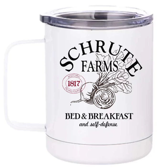 The Office Schrute Farms Large Label Front & Back 12oz Stainless Steel Tumbler Cup