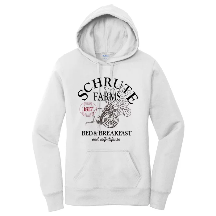 The Office Schrute Farms Large Label Women's Pullover Hoodie