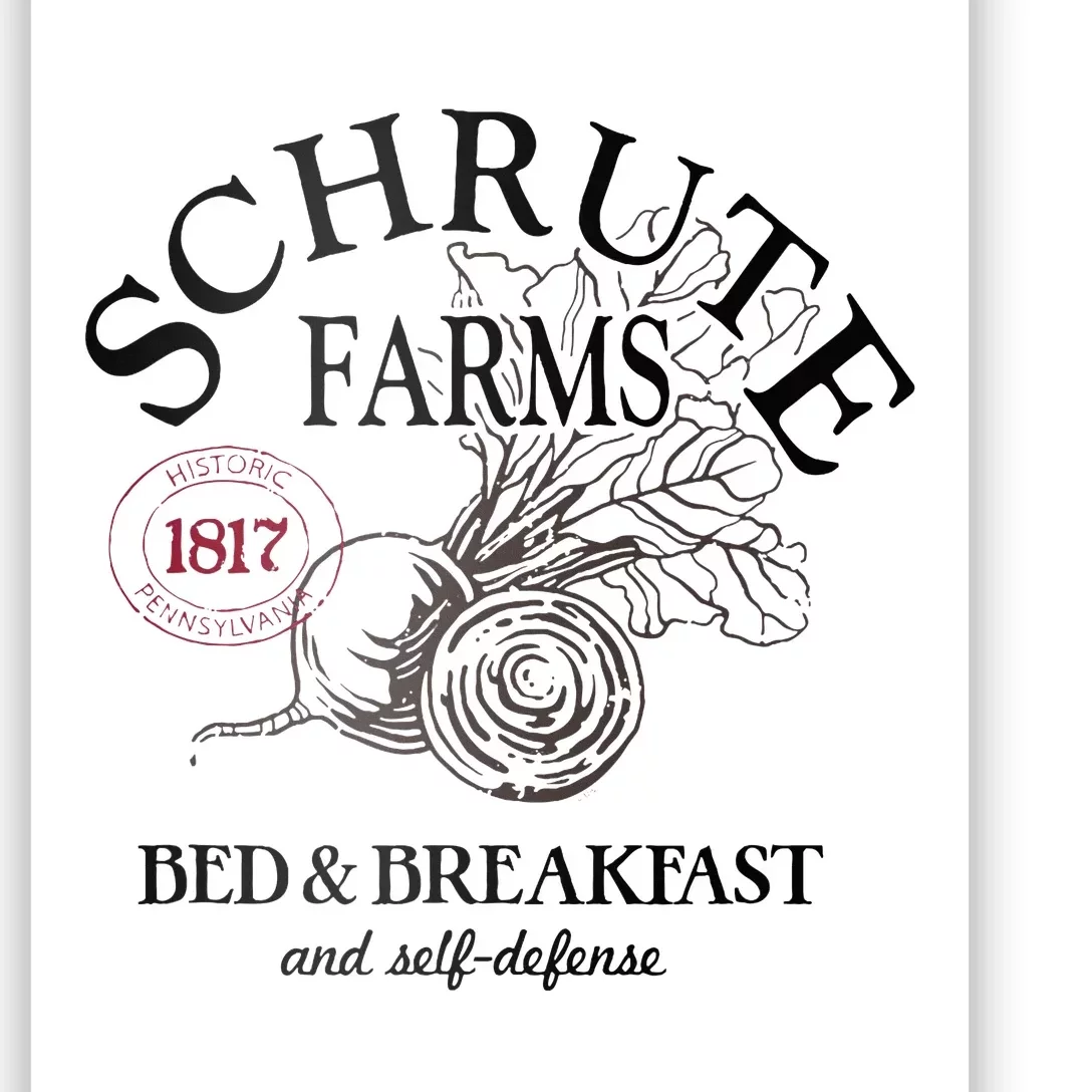 The Office Schrute Farms Large Label Poster