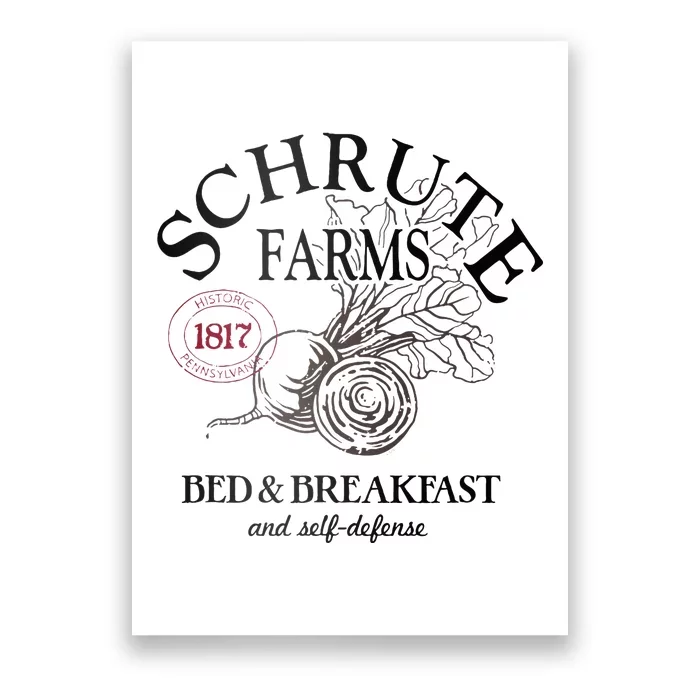 The Office Schrute Farms Large Label Poster