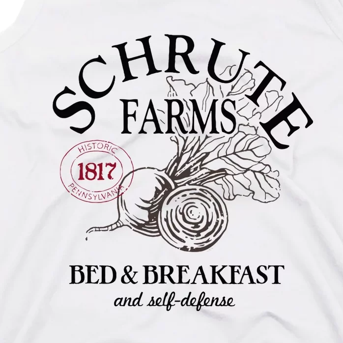 The Office Schrute Farms Large Label Tank Top